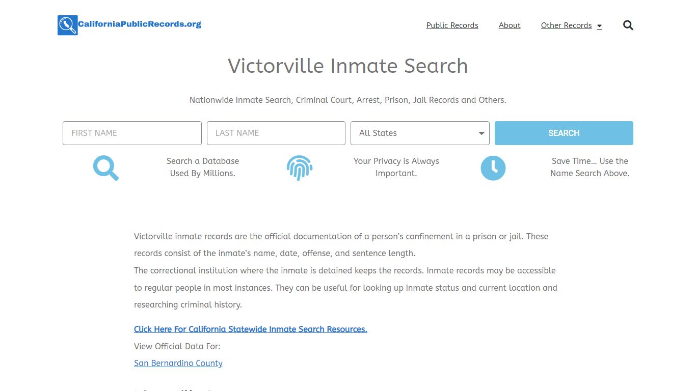 Victorville Inmate Search - Current & Past VPD CA Jail Records